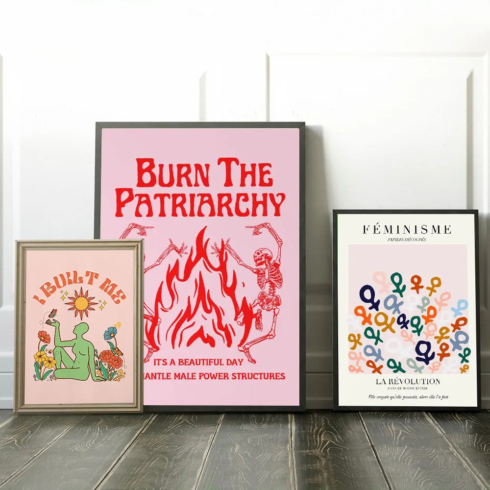 Photography Trend - Abstrato feminista cor carta arte cartaz