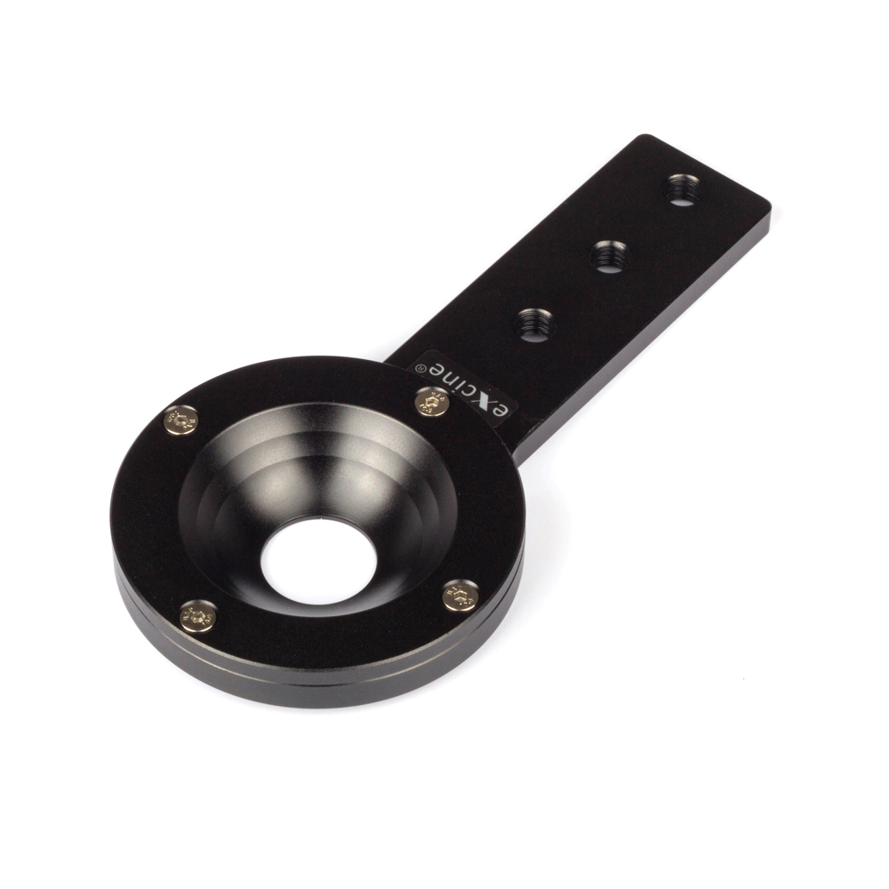 Camera Slider Rail - Adaptador plano com meia bola, 75mm,