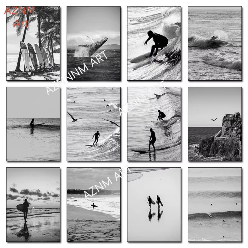Photography Black And White - 1pc, fino surf preto e branco