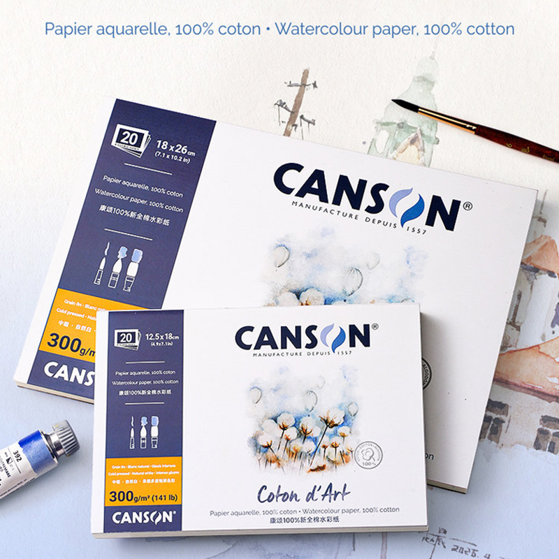 Photography Book - Caderno de aquarela quadrado, papel de