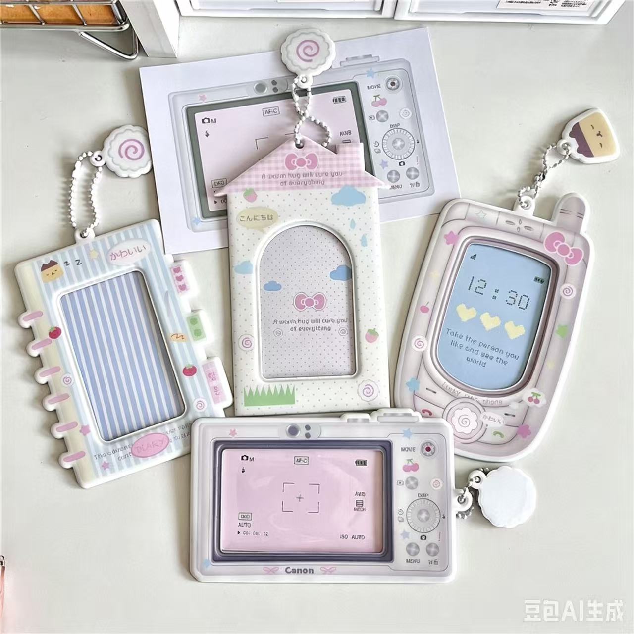 Photography With Mobile - 1PC Porta-Photocard de Desenho Animado Kpop