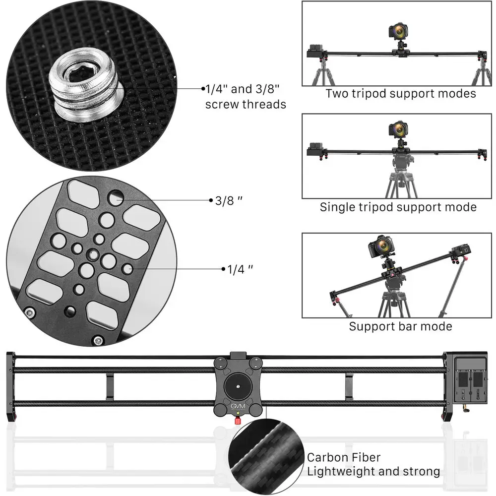 GVM GT-120WD Slider Motorizado - Camera Slider Rail avaliação e preço
