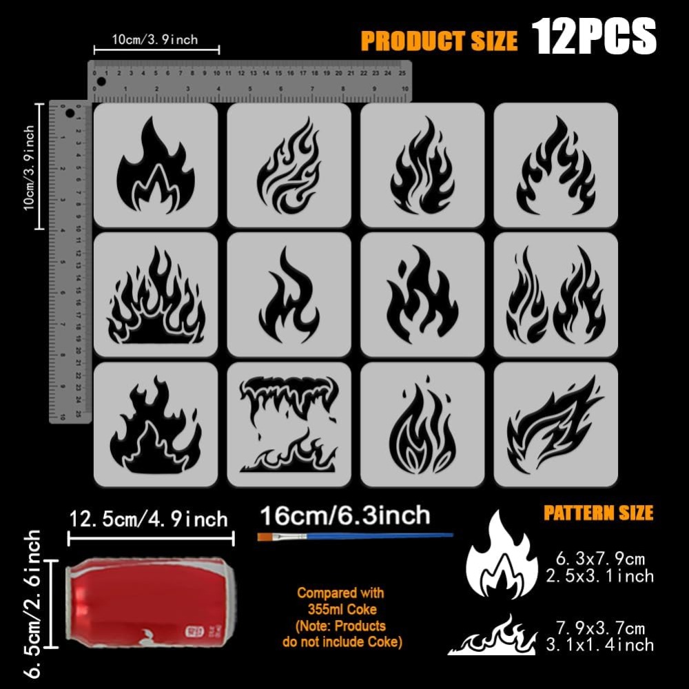 Conjunto de 12 Estênceis de Pi - Photography Techniques avaliação e preço