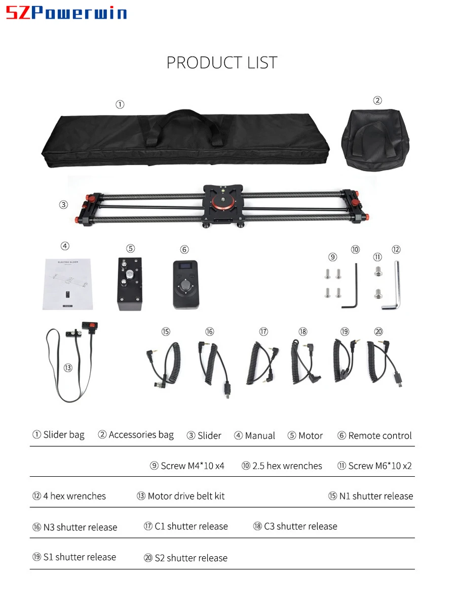 Szpowerwin slider de câmera el - Camera Slider Rail avaliação e preço