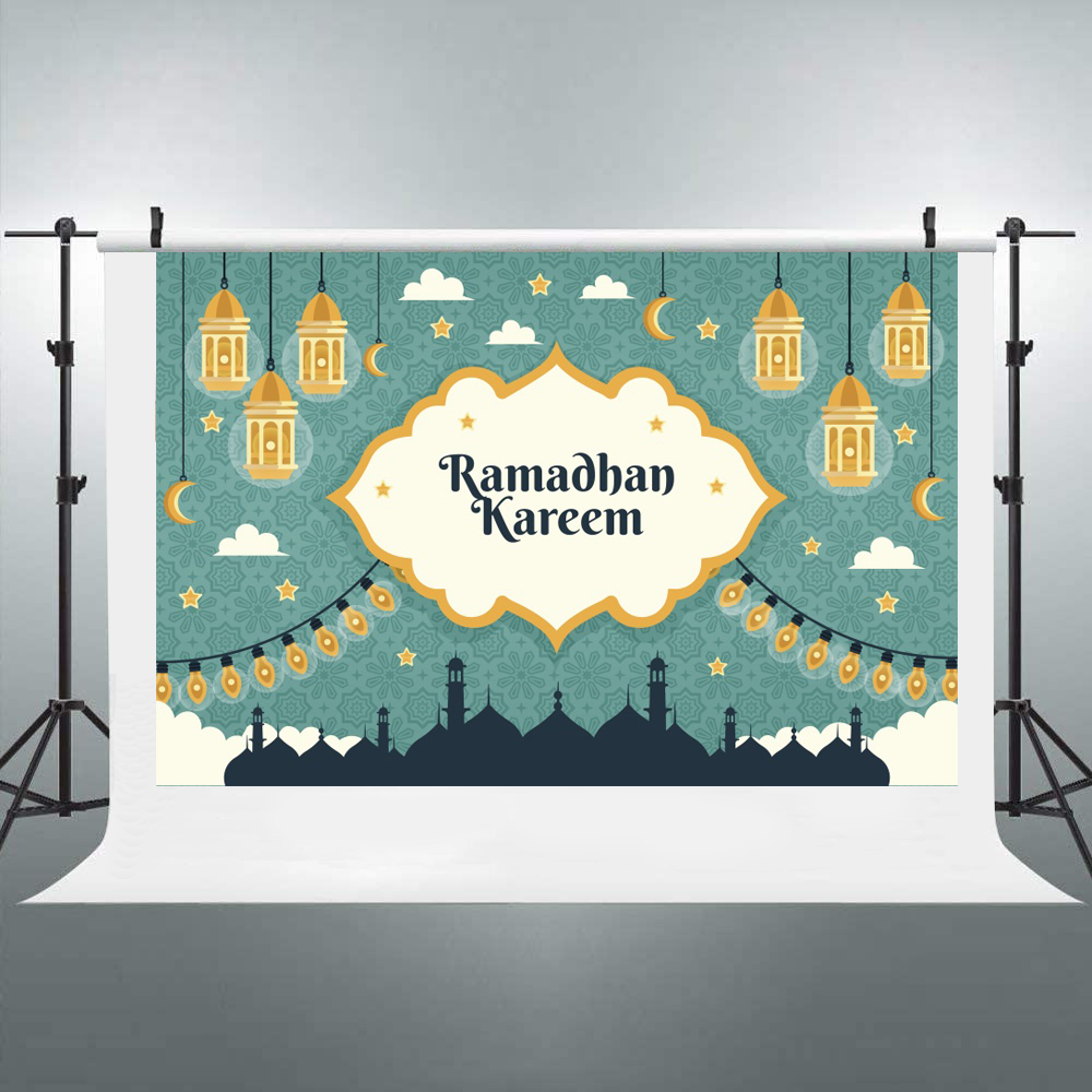 Eid mubarak pano de fundo para - Photography Backdrop Muslin avaliação e preço