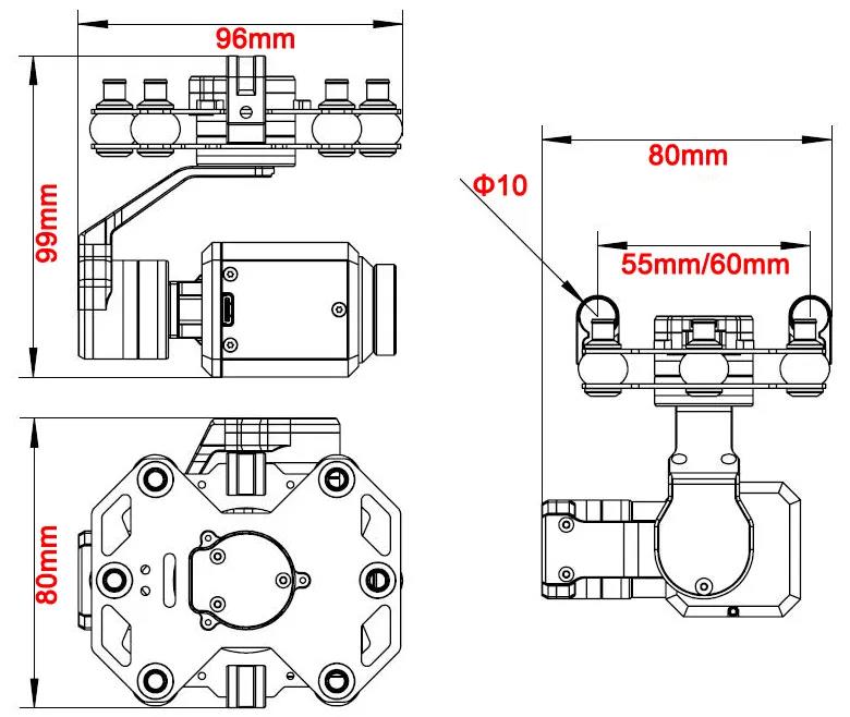 Gimbal Tarot TL3T20 de 3 Eixos - Photography Camera avaliação e preço