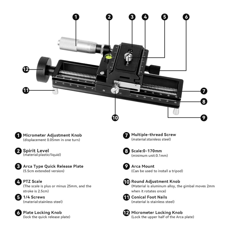 AstrHori AH-MGA170 Trilho Desl - Camera Slider Rail avaliação e preço