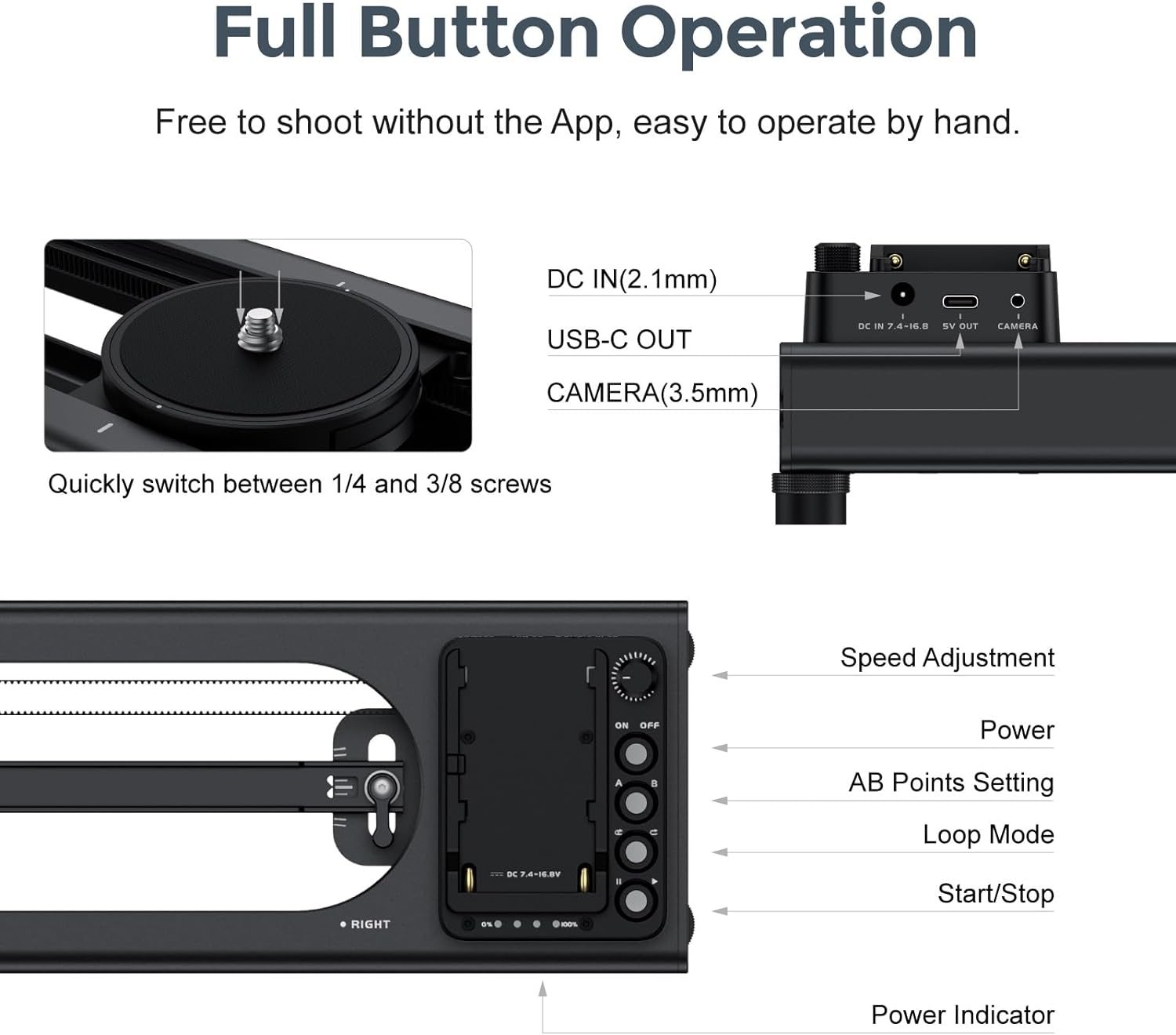 Accsoon toprig s40 motorizado  - Camera Slider Rail avaliação e preço