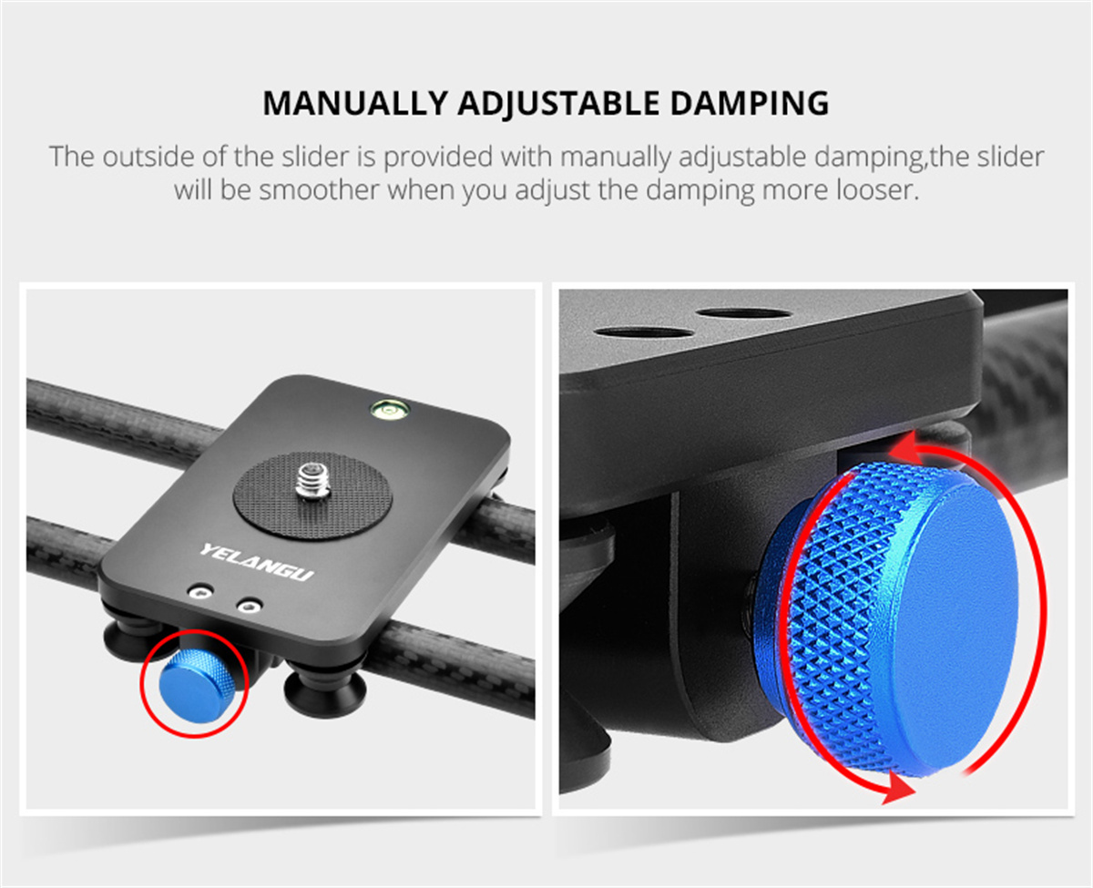 Yelangu 40cm slider de pista d - Camera Slider Rail avaliação e preço