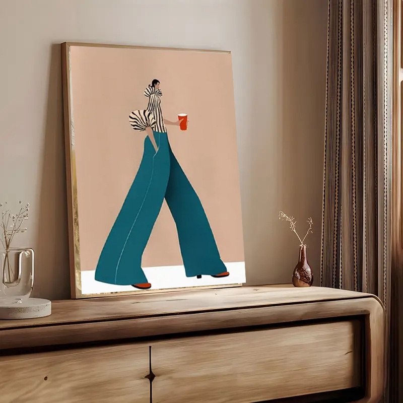 Moda azul calças mulher poster - Photography Trend avaliação e preço