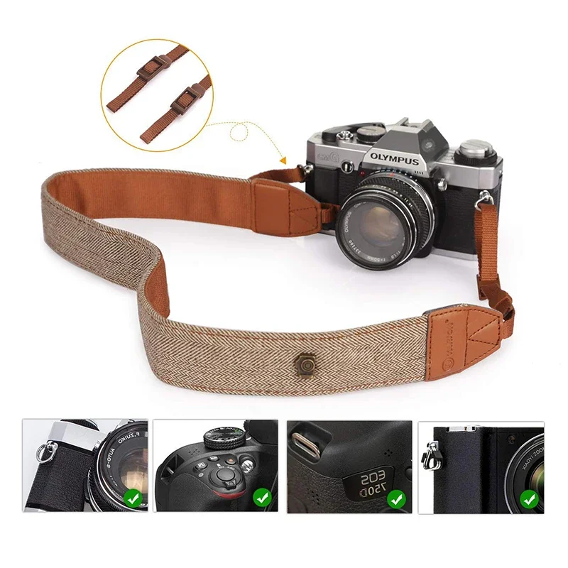Alça de Câmera Portátil Ajustá - Camera Strap Leather avaliação e preço